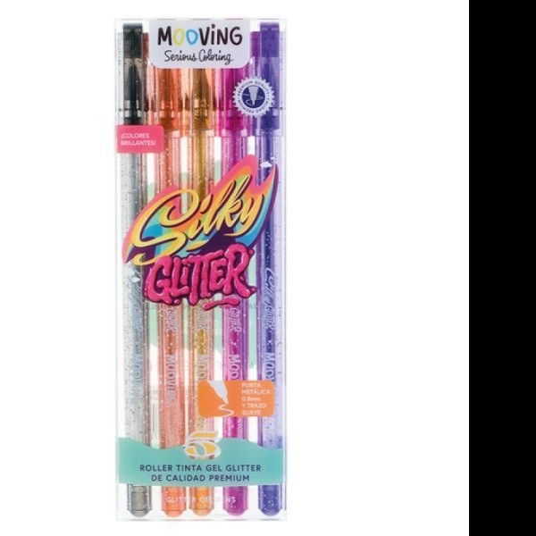 BOLIGRAFO MOOVING GEL CON GLITTER EST.C5 VCOL.SUR E12144